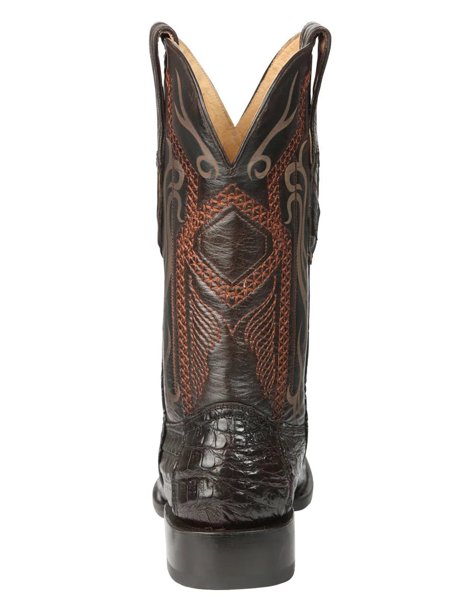 El General Men's Exotic Caiman Belly Cowboy Boots–Brown 45519 - OriginalWestern.com