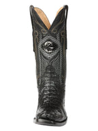 El General Men's Exotic Hornback Caiman Nuca Cowboy Boots–Black 45521 - OriginalWestern.com