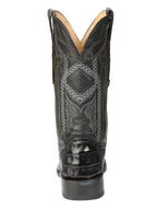 El General Men's Exotic Hornback Caiman Nuca Cowboy Boots–Black 45521 - OriginalWestern.com