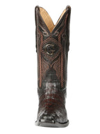 El General Men's Exotic Hornback Caiman Nuca Cowboy Boots–Brown 45082 - OriginalWestern.com