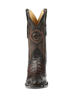 El General Men's Exotic Hornback Caiman Nuca Cowboy Boots–Brown 45522 - OriginalWestern.com