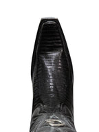 El General Men's Exotic Lizard Cowboy Boots–Black 45072 - OriginalWestern.com