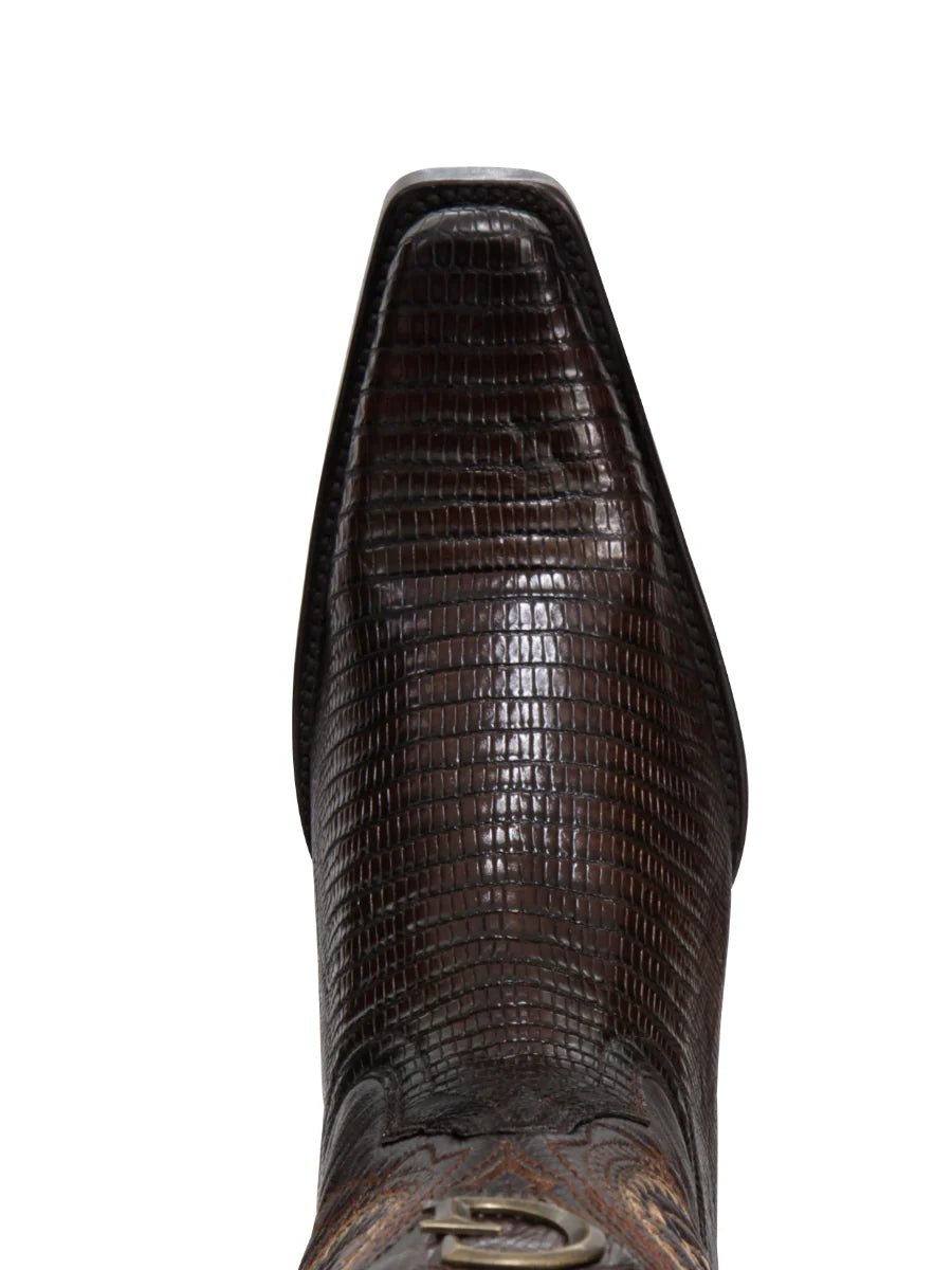 El General Men's Exotic Lizard Cowboy Boots–Brown 45073 - OriginalWestern.com