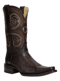 El General Men's Exotic Lizard Cowboy Boots–Brown 45073 - OriginalWestern.com
