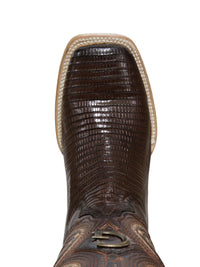 El General Men's Exotic Lizard Rodeo Cowboy Boots–Brown 45070 - OriginalWestern.com