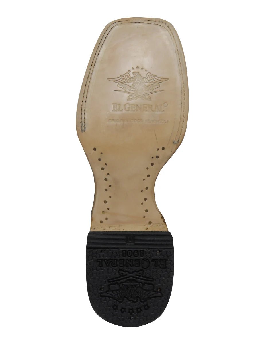 El General Men's Exotic Lizard Rodeo Cowboy Boots–Brown 45070 - OriginalWestern.com