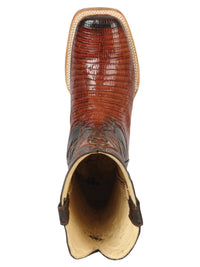 El General Men's Exotic Lizard Rodeo Cowboy Boots–Cognac 45071 - OriginalWestern.com