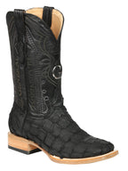 El General Men's Exotic Monster Fish Rodeo Cowboy Boots–Black 45083 - OriginalWestern.com