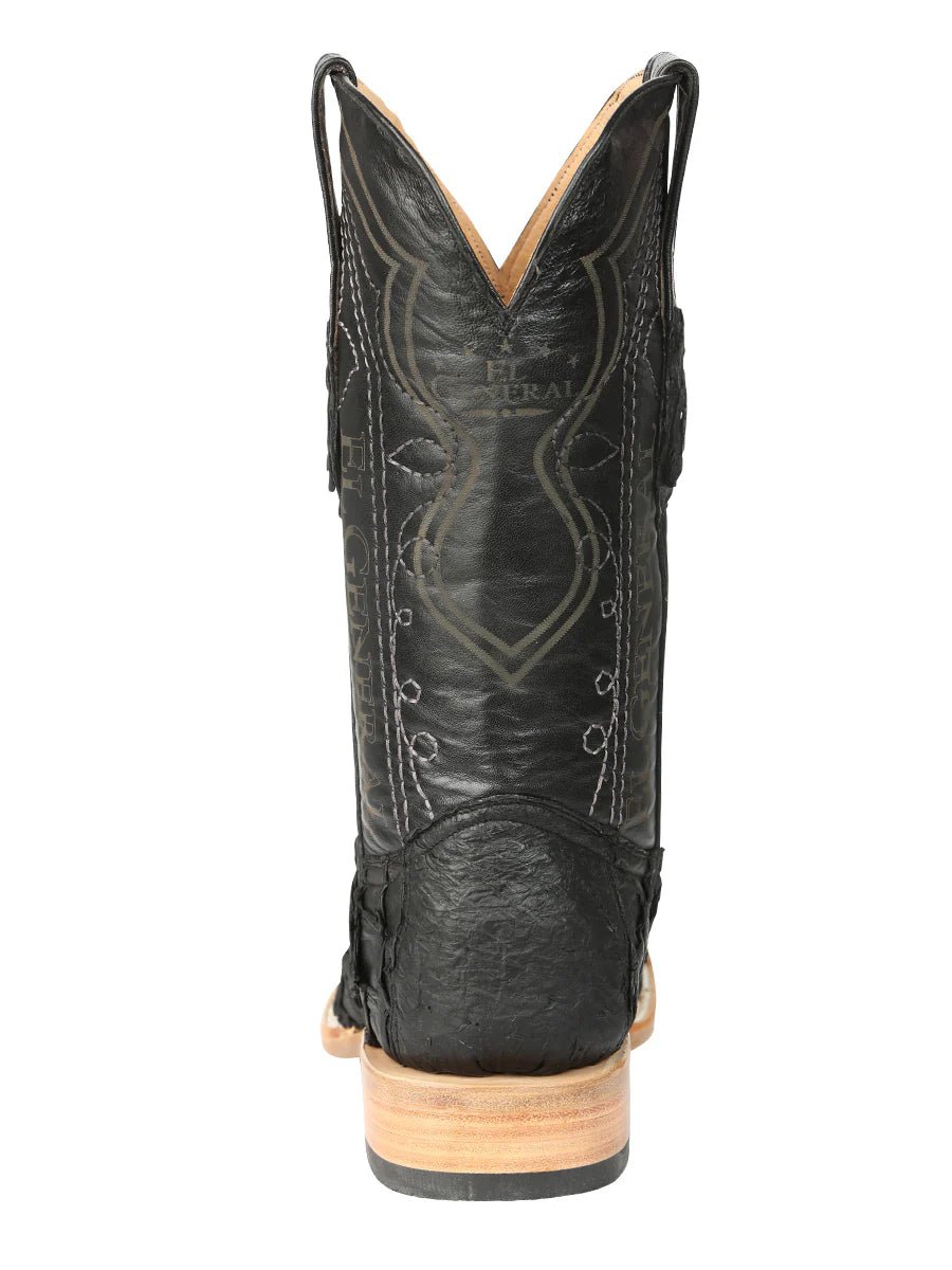 El General Men's Exotic Monster Fish Rodeo Cowboy Boots–Black 45083 - OriginalWestern.com