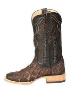 El General Men's Exotic Monster Fish Rodeo Cowboy Boots–Brown 45084 - OriginalWestern.com