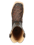 El General Men's Exotic Monster Fish Rodeo Cowboy Boots–Brown 45084 - OriginalWestern.com