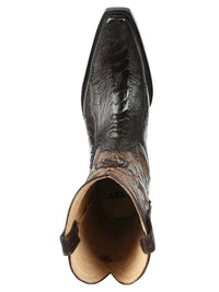 El General Men's Exotic Ostrich Leg Cowboy Boots–Brown 45068 - OriginalWestern.com