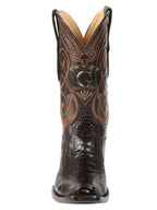 El General Men's Exotic Ostrich Leg Cowboy Boots–Brown 45511 - OriginalWestern.com