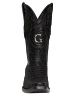 El General Men's Exotic Phyton Leather Cowboy Boots–Black 45087 - OriginalWestern.com