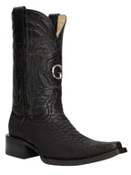 El General Men's Exotic Phyton Leather Cowboy Boots–Black 45087 - OriginalWestern.com