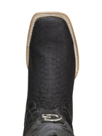 El General Men's Exotic Phyton Rodeo Boots–Black 45089 - OriginalWestern.com