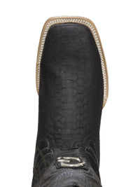El General Men's Exotic Phyton Rodeo Boots–Black 45089 - OriginalWestern.com