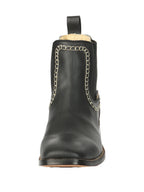 El General Men's Leather Ankle Boots–Black 45420 - OriginalWestern.com