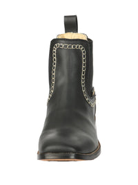 El General Men's Leather Ankle Boots–Black 45420 - OriginalWestern.com
