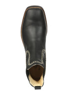 El General Men's Leather Ankle Boots–Black 45420 - OriginalWestern.com