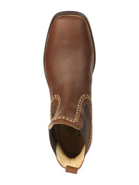 El General Men's Leather Ankle Boots–Brown 45421 - OriginalWestern.com