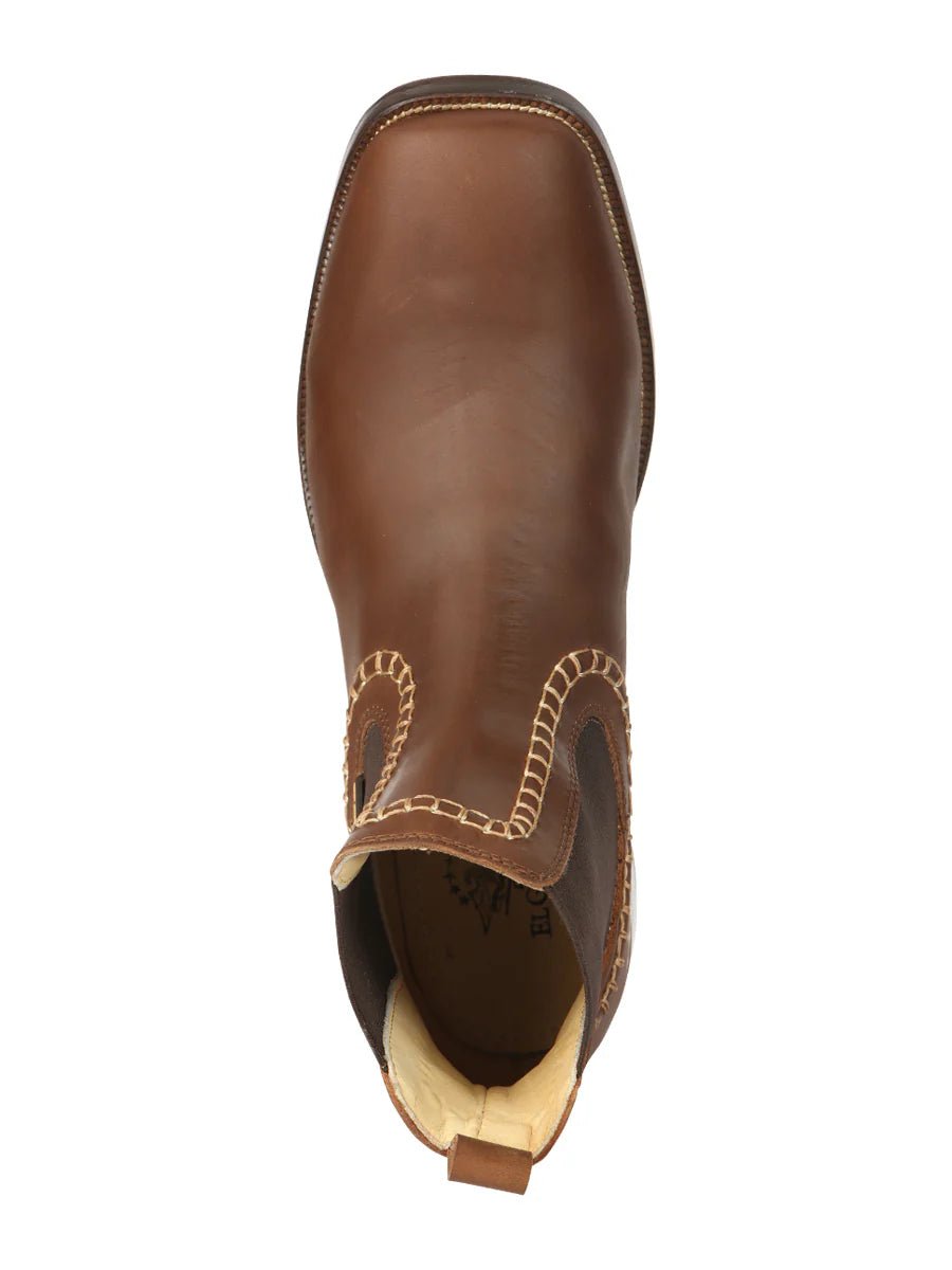 El General Men's Leather Ankle Boots–Brown 45421 - OriginalWestern.com