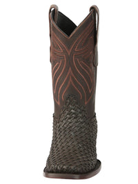 El General Men's Leather Rodeo Boots Petatillo–Chocolate 45013 - OriginalWestern.com