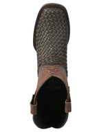El General Men's Leather Rodeo Boots Petatillo–Chocolate 45013 - OriginalWestern.com