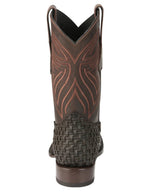 El General Men's Leather Rodeo Boots Petatillo–Chocolate 45013 - OriginalWestern.com