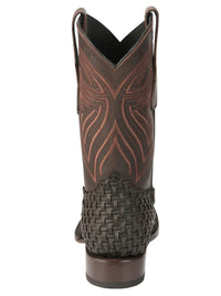 El General Men's Leather Rodeo Boots Petatillo–Chocolate 45013 - OriginalWestern.com