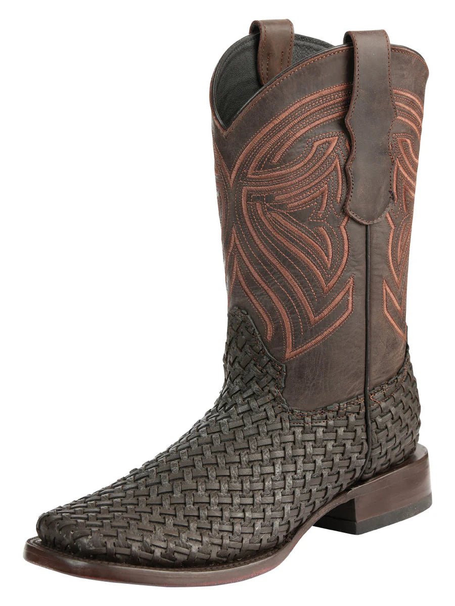 El General Men's Leather Rodeo Boots Petatillo–Chocolate 45013 - OriginalWestern.com