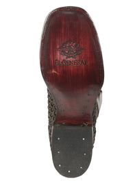 El General Men's Leather Rodeo Boots Petatillo–Chocolate 45013 - OriginalWestern.com