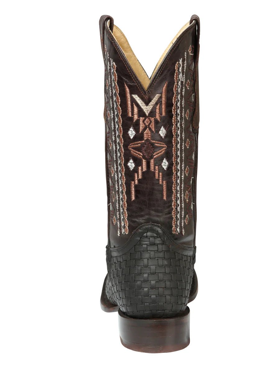 El General Men's Leather Rodeo Boots Petatillo–Crazy Brown 44861 - OriginalWestern.com