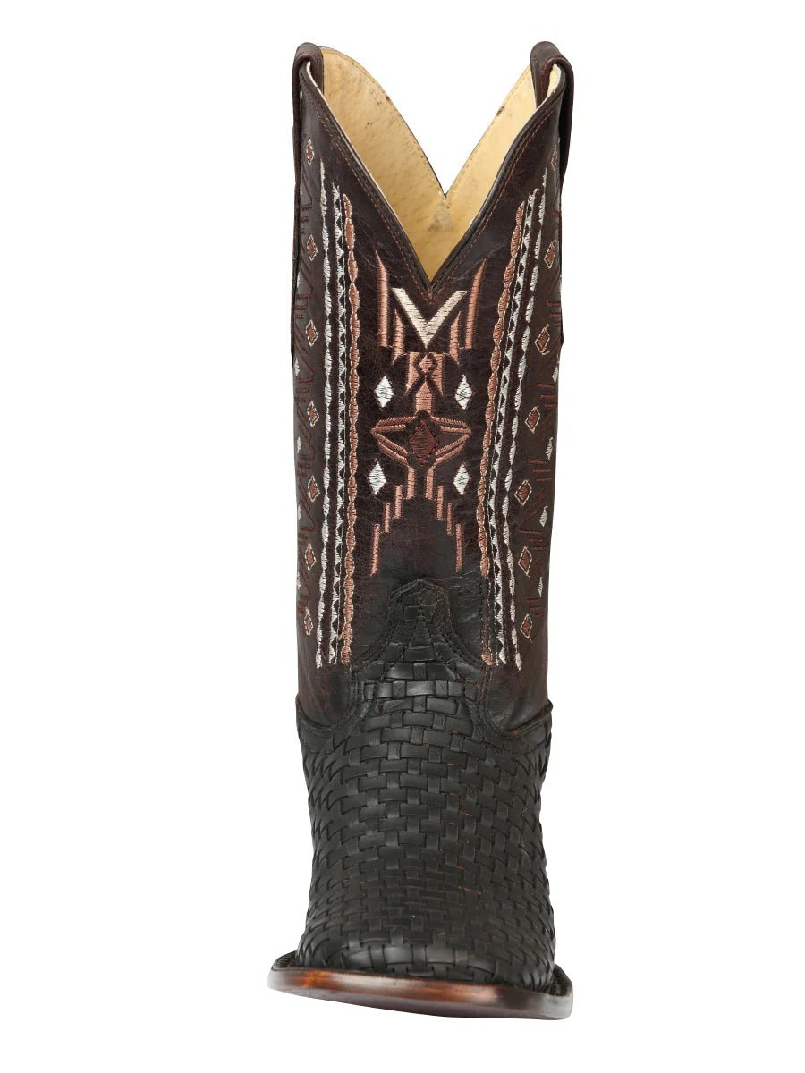 El General Men's Leather Rodeo Boots Petatillo–Crazy Brown 44861 - OriginalWestern.com