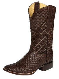 El General Men's Leather Rodeo Boots Petatillo–Leather–Brown 45440 - OriginalWestern.com