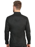 El General Men’s Long Sleeve Snap Button Western Shirt - Black 45612 - OriginalWestern.com