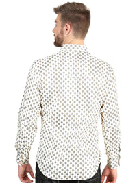 El General Men’s Long Sleeve Western Shirt - Beige 45606 - OriginalWestern.com
