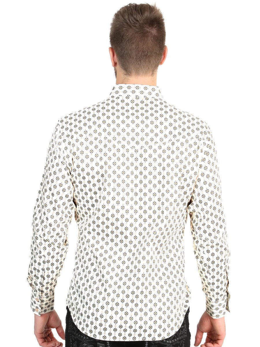 El General Men’s Long Sleeve Western Shirt - Beige 45606 - OriginalWestern.com