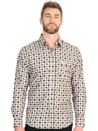 El General Men’s Long Sleeve Western Shirt - Beige 45609 - OriginalWestern.com