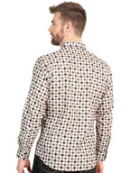 El General Men’s Long Sleeve Western Shirt - Beige 45609 - OriginalWestern.com