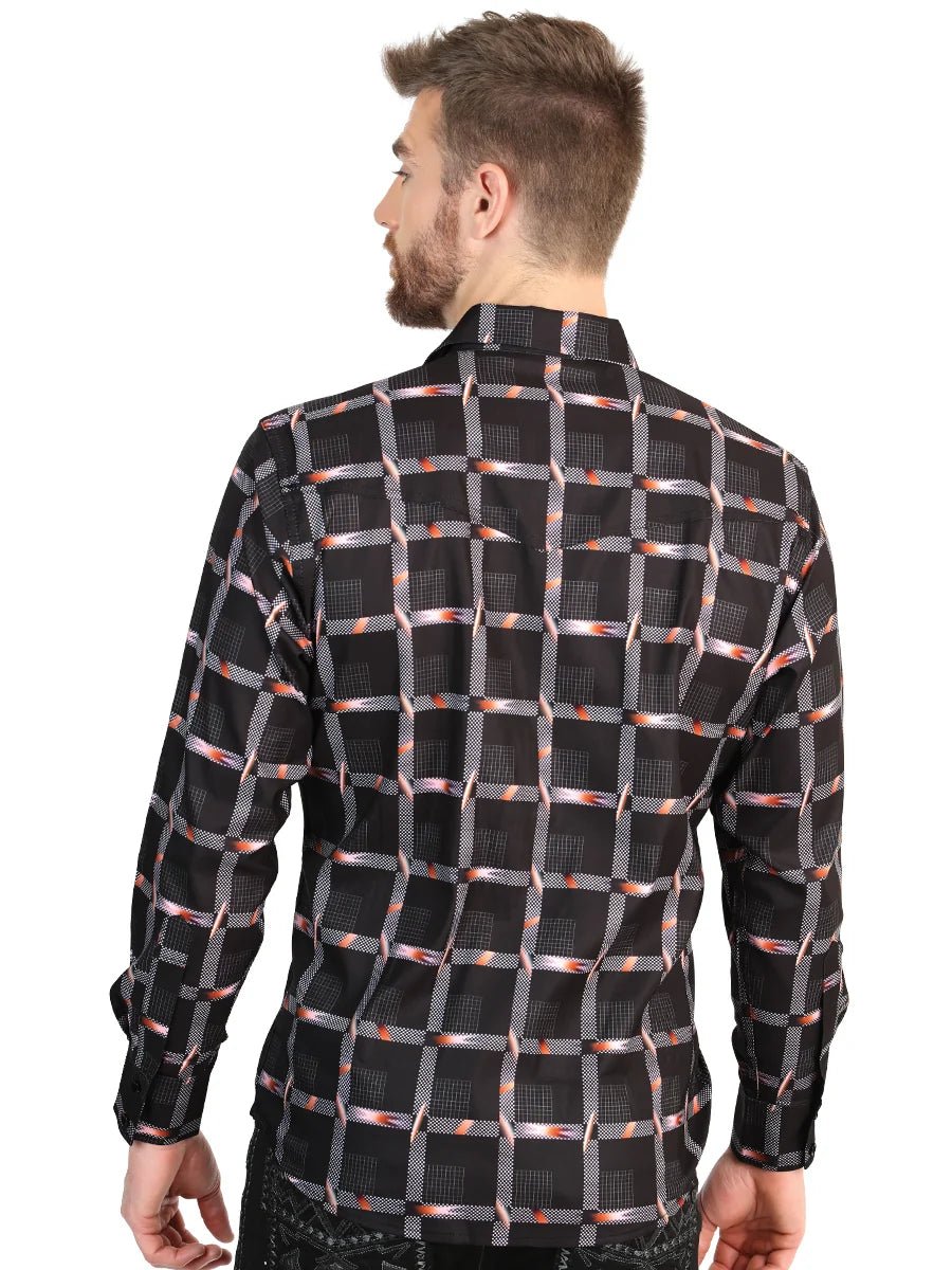 El General Men’s Long Sleeve Western Shirt - Black 45603 - OriginalWestern.com