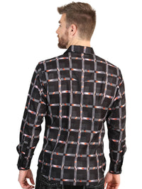 El General Men’s Long Sleeve Western Shirt - Black 45603 - OriginalWestern.com