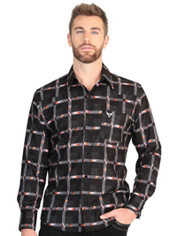 El General Men’s Long Sleeve Western Shirt - Black 45603 - OriginalWestern.com
