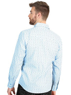El General Men’s Long Sleeve Western Shirt - Blue 45600 - OriginalWestern.com
