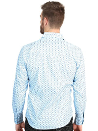 El General Men’s Long Sleeve Western Shirt - Blue 45600 - OriginalWestern.com