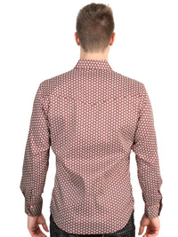El General Men’s Long Sleeve Western Shirt - Burgundy 45604 - OriginalWestern.com