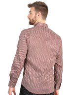 El General Men’s Long Sleeve Western Shirt - Burgundy 45604 - OriginalWestern.com