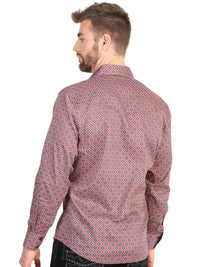 El General Men’s Long Sleeve Western Shirt - Burgundy 45608 - OriginalWestern.com