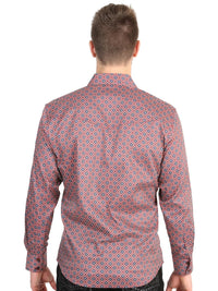 El General Men’s Long Sleeve Western Shirt - Burgundy 45608 - OriginalWestern.com