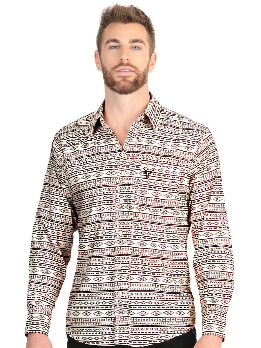El General Men’s Long Sleeve Western Shirt - Khaki 45602 - OriginalWestern.com
